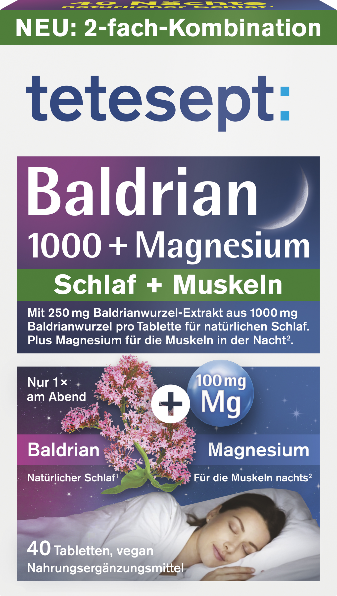 tetesept Valerian 1000+Magnesium tablets
