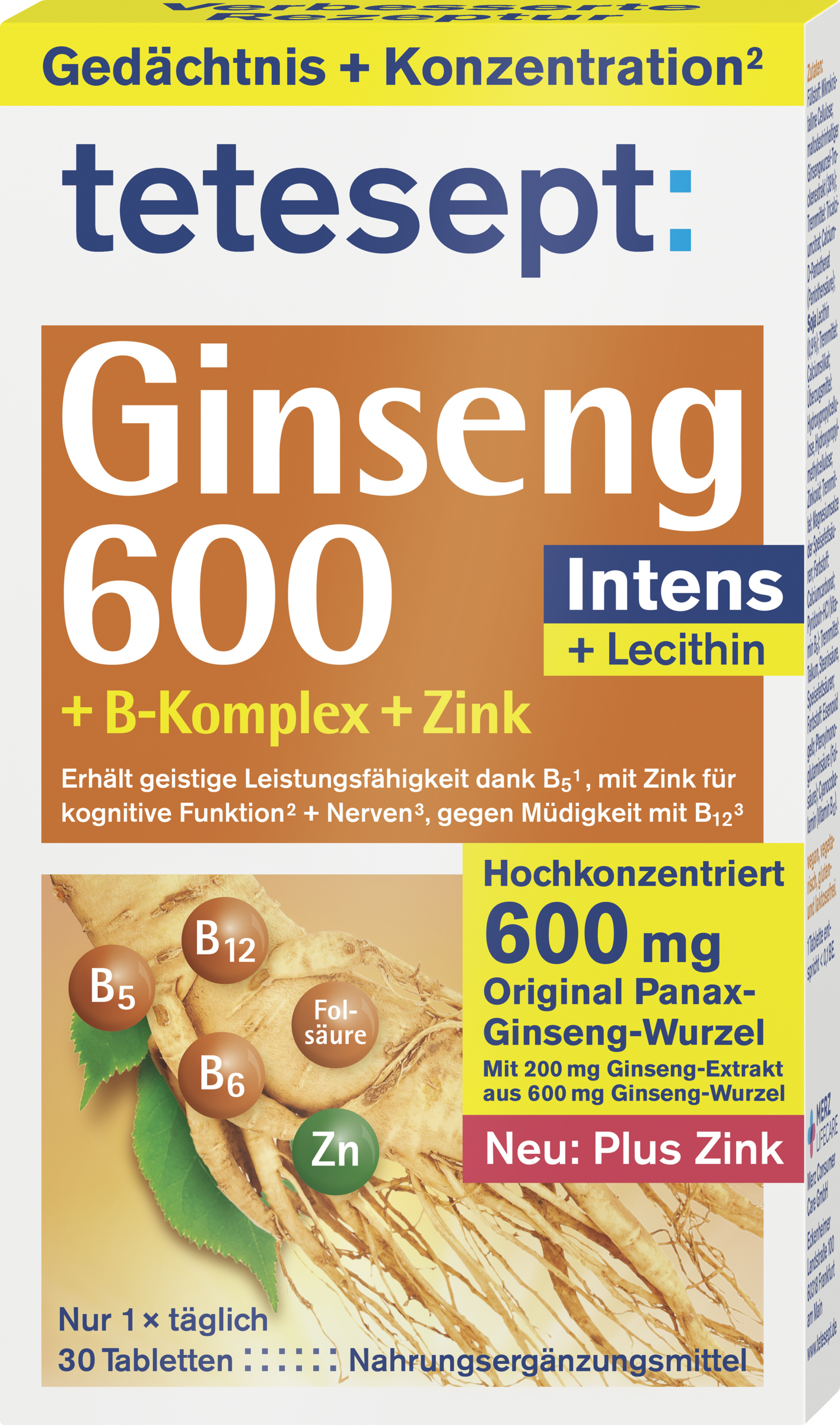 tetesept Ginseng 600 tablets