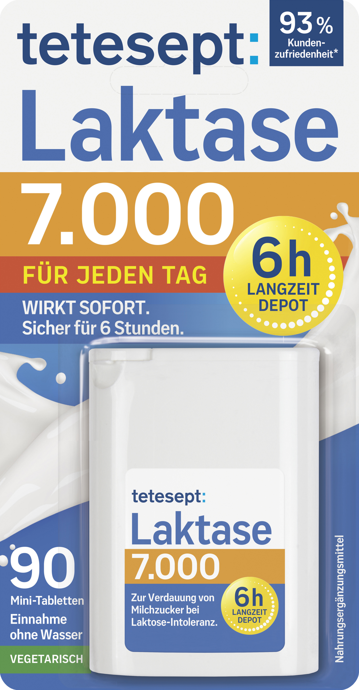 tetesept Lactase 7,000 Long-Term Depot Mini-Tablets