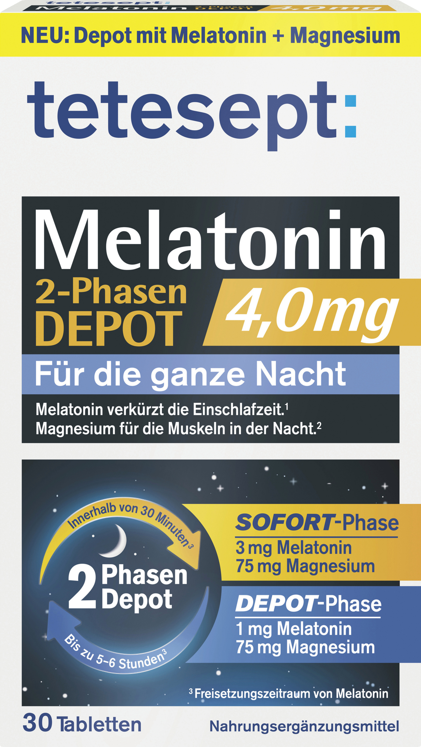 tetesept melatonin 2-phase depot 30 tablets