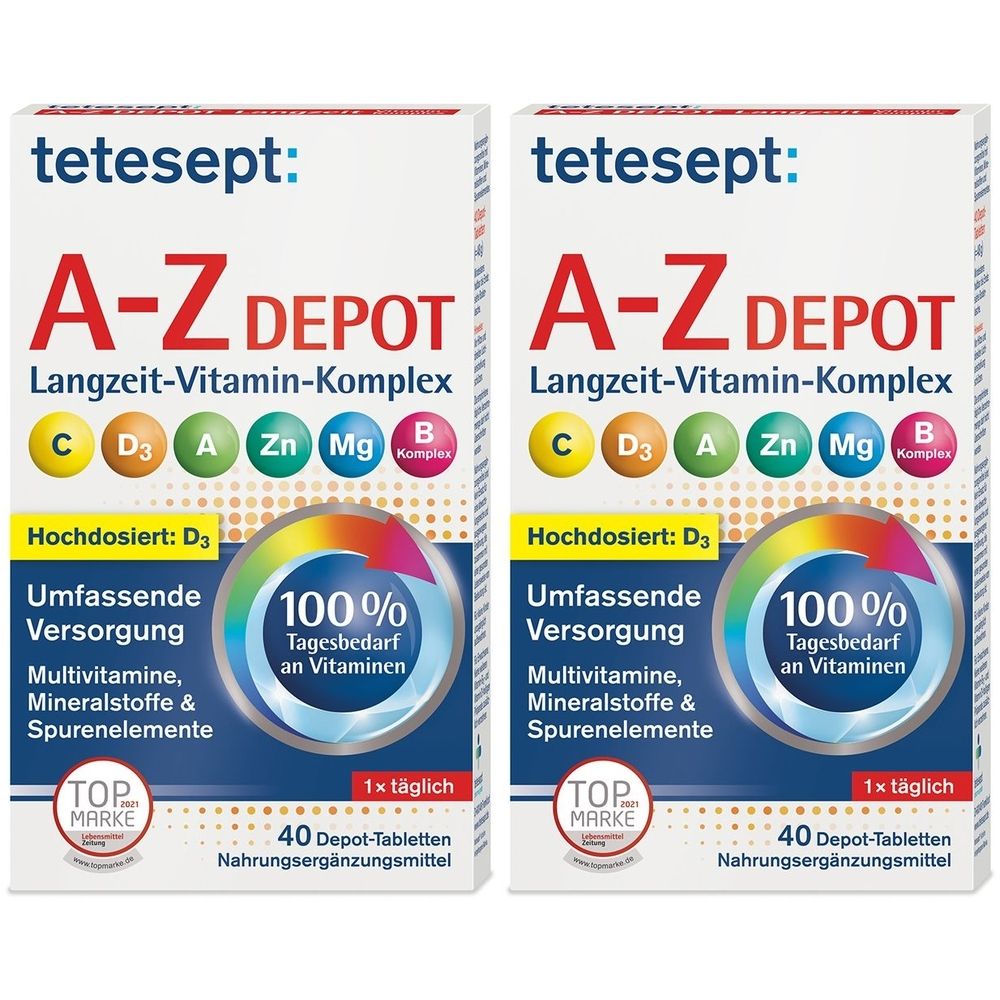 tetesept® A-Z DEPOT Long-Term Vitamin Complex, 80 capsules
