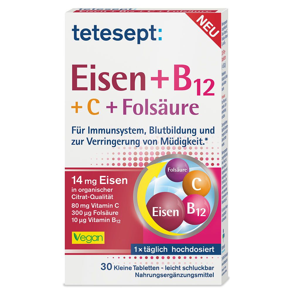 tetesept Teteseept iron + B12 + C + folic acid
