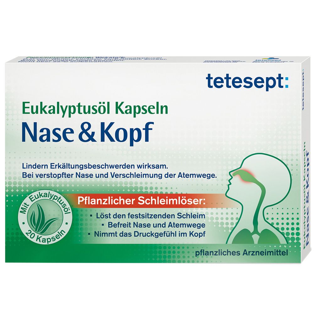 tetesept® Eucalyptus Oil 20 Capsules Nose & Head