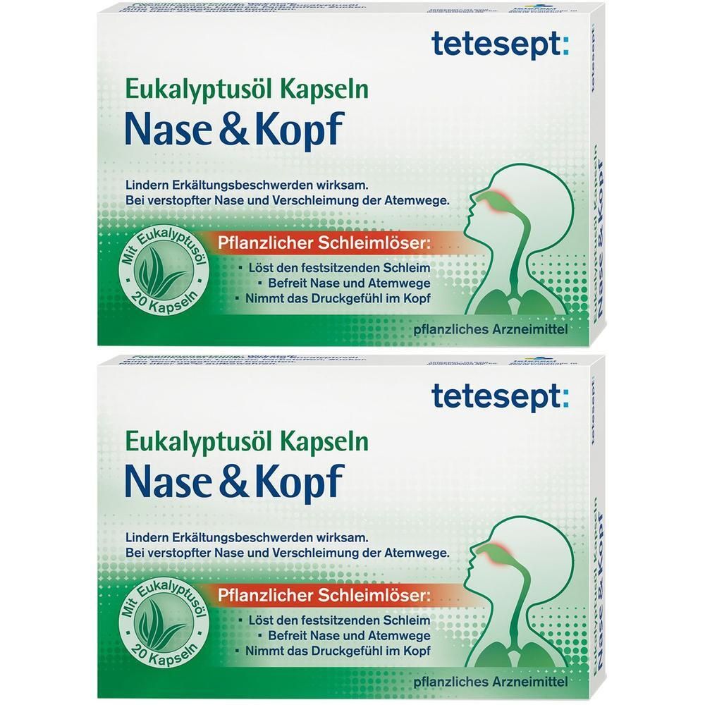 tetesept® Eucalyptus Oil 40 Capsules Nose & Head