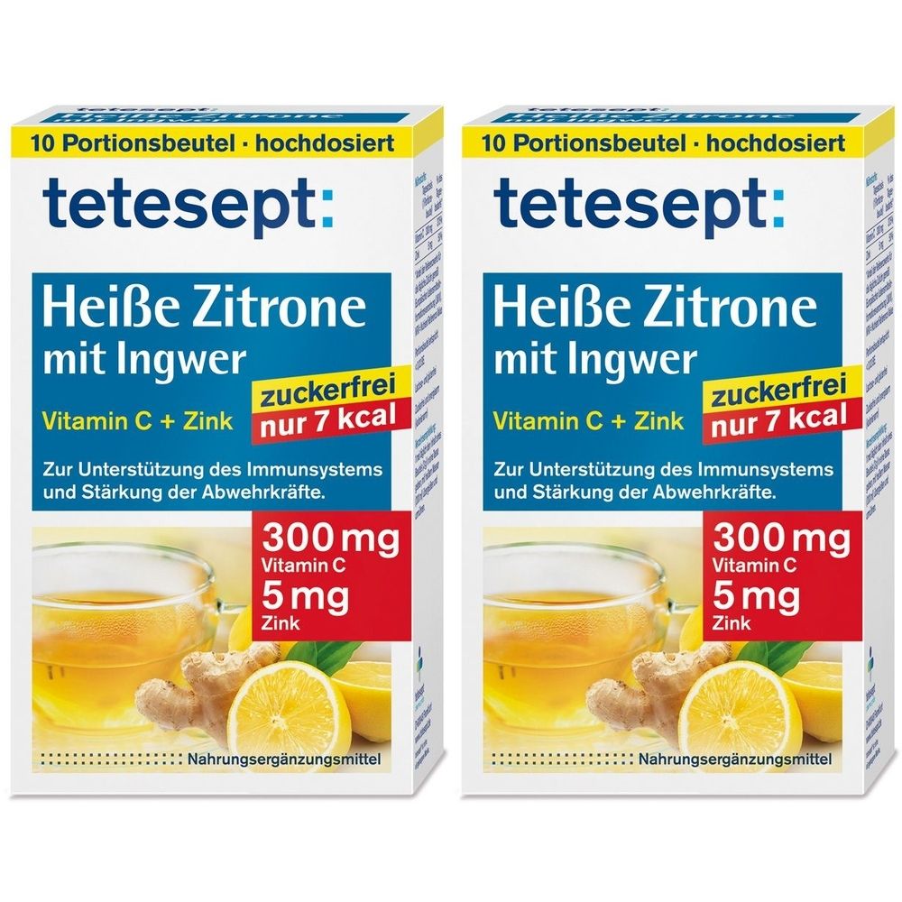 tetesept® Hot Lemon with Ginger, sugar-free 60g