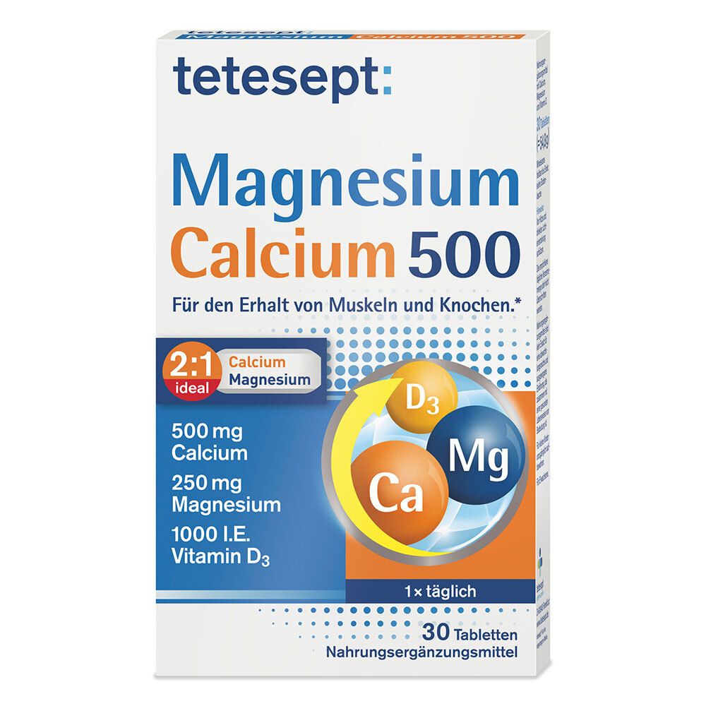 tetesept® Magnesium 500 + Calcium 30 St