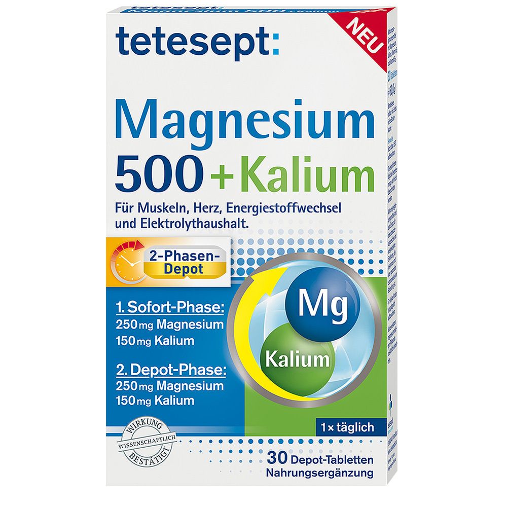 tetesept® Magnesium 500 + potassium 30 St