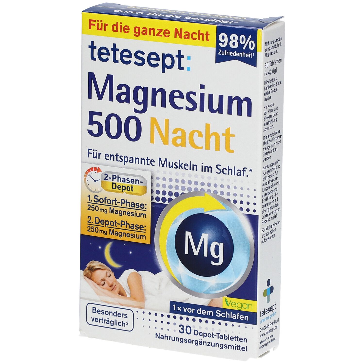 tetesept® Magnesium 500 night 30 St