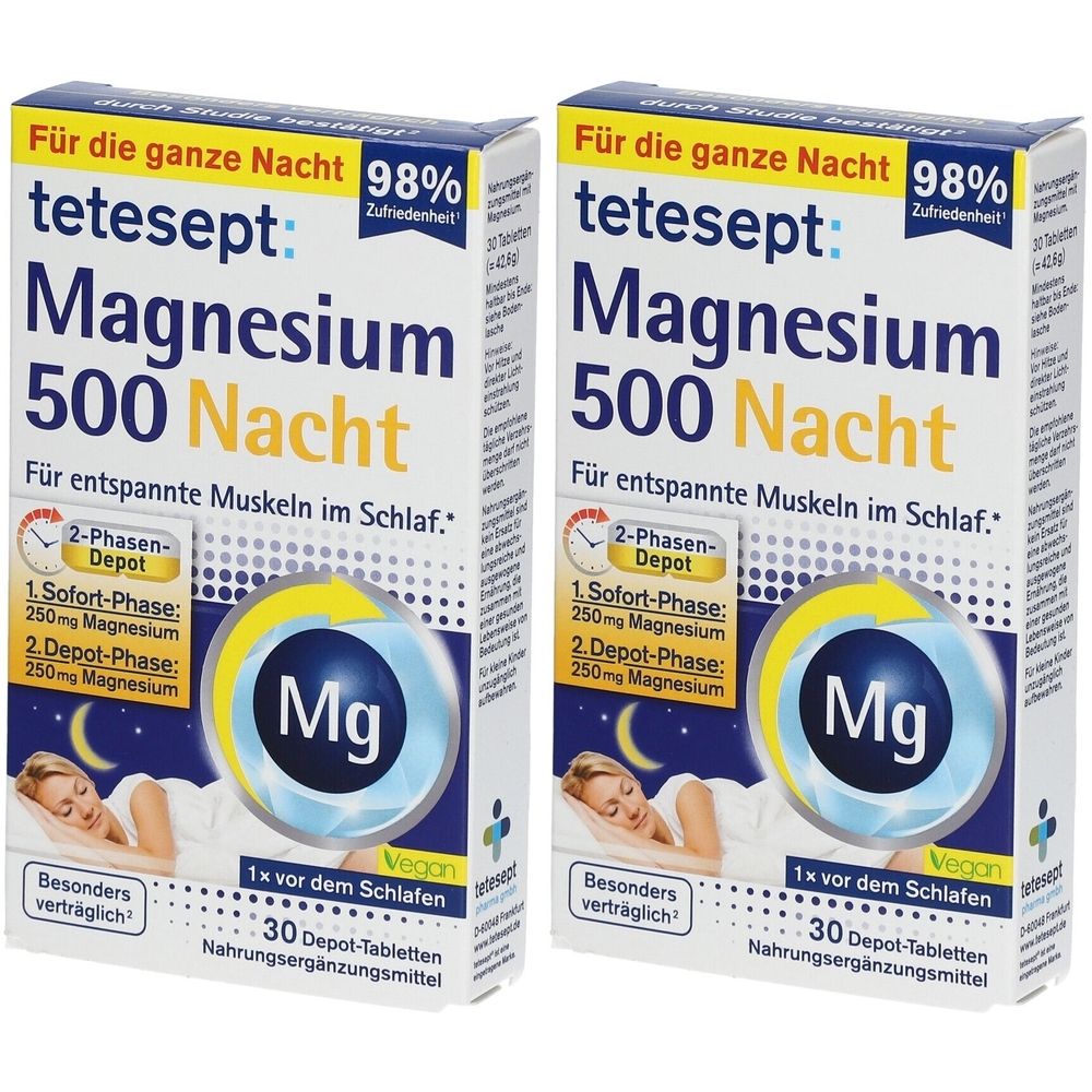 tetesept® Magnesium 500 Night, 60 capsules