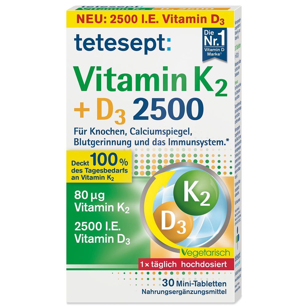 tetesept® Vitamin K2 + D3 2500 30 St