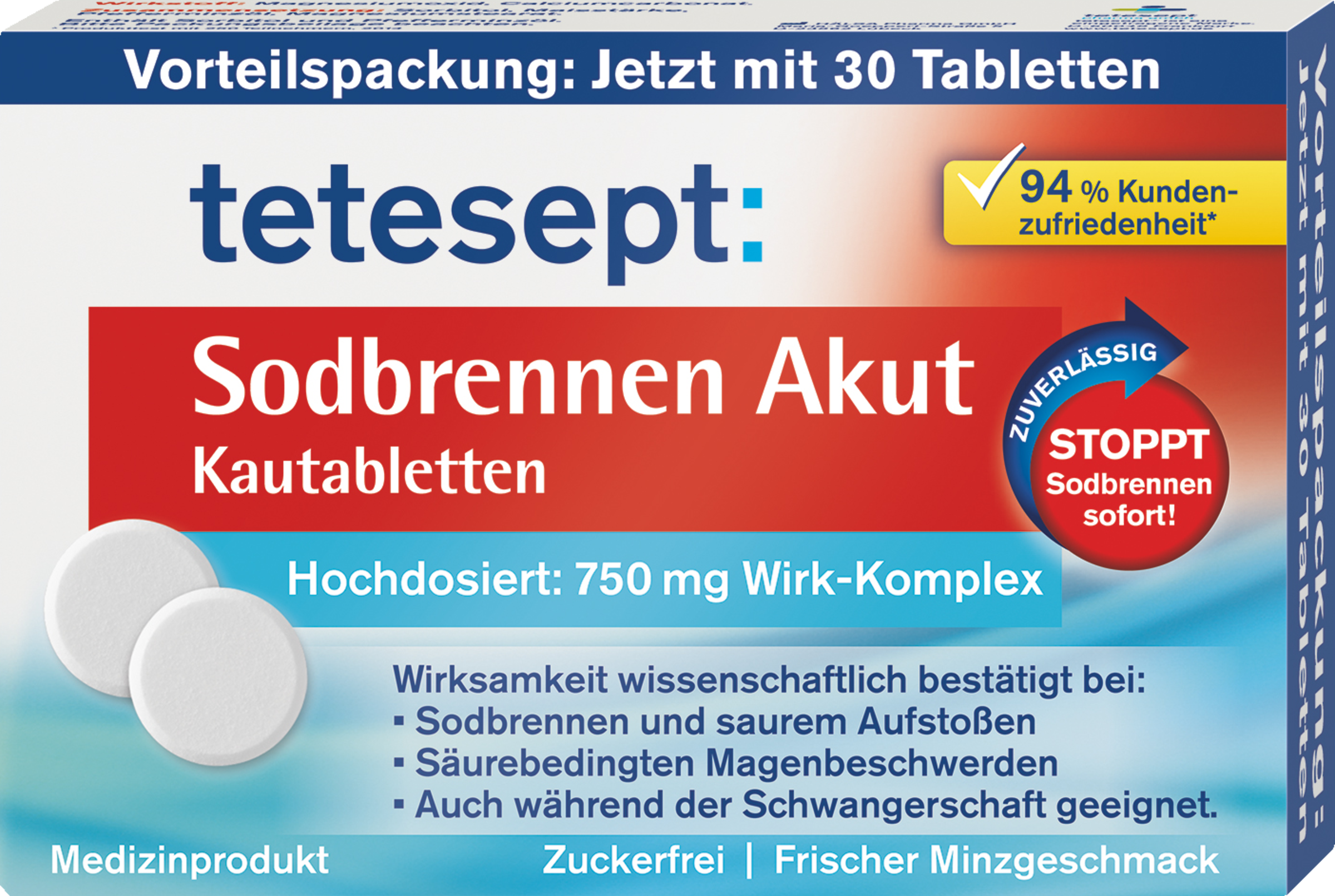 tetesept Heartburn Acute Chewable Tablets