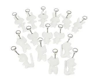 Creativ Company Textile figures with key ring, 15 pieces