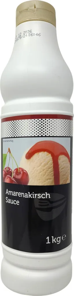 Transgourmet Deutschland TGQ Amarena Cherry Sauce 1kg Squeeze Bottle Ice Cream Dessert Topping Garnish 1000g