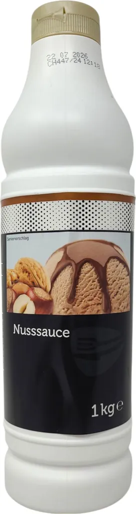 Transgourmet Germany TGS Nut Sauce Dessert Sauce 1kg Squeeze Bottle Ice Cream Dessert Topping Garnish