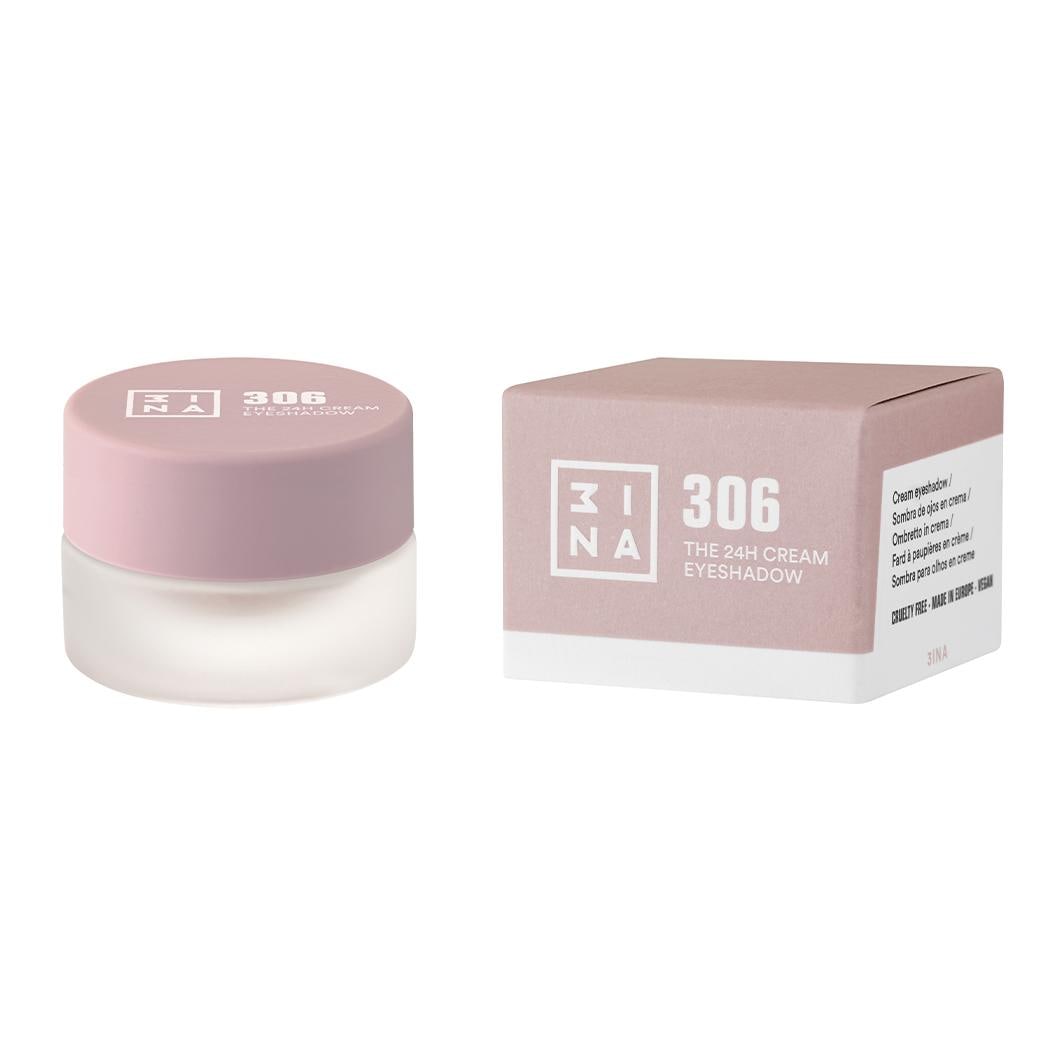 3ina The 24H Cream Eyeshadow, No. 306 - Light pink