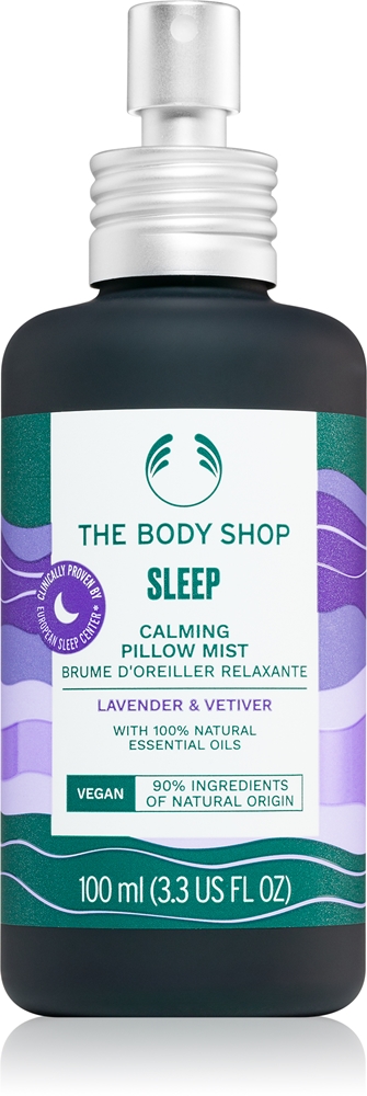 The Body Shop Lavander & Vetiver pillow spray with lavender scent