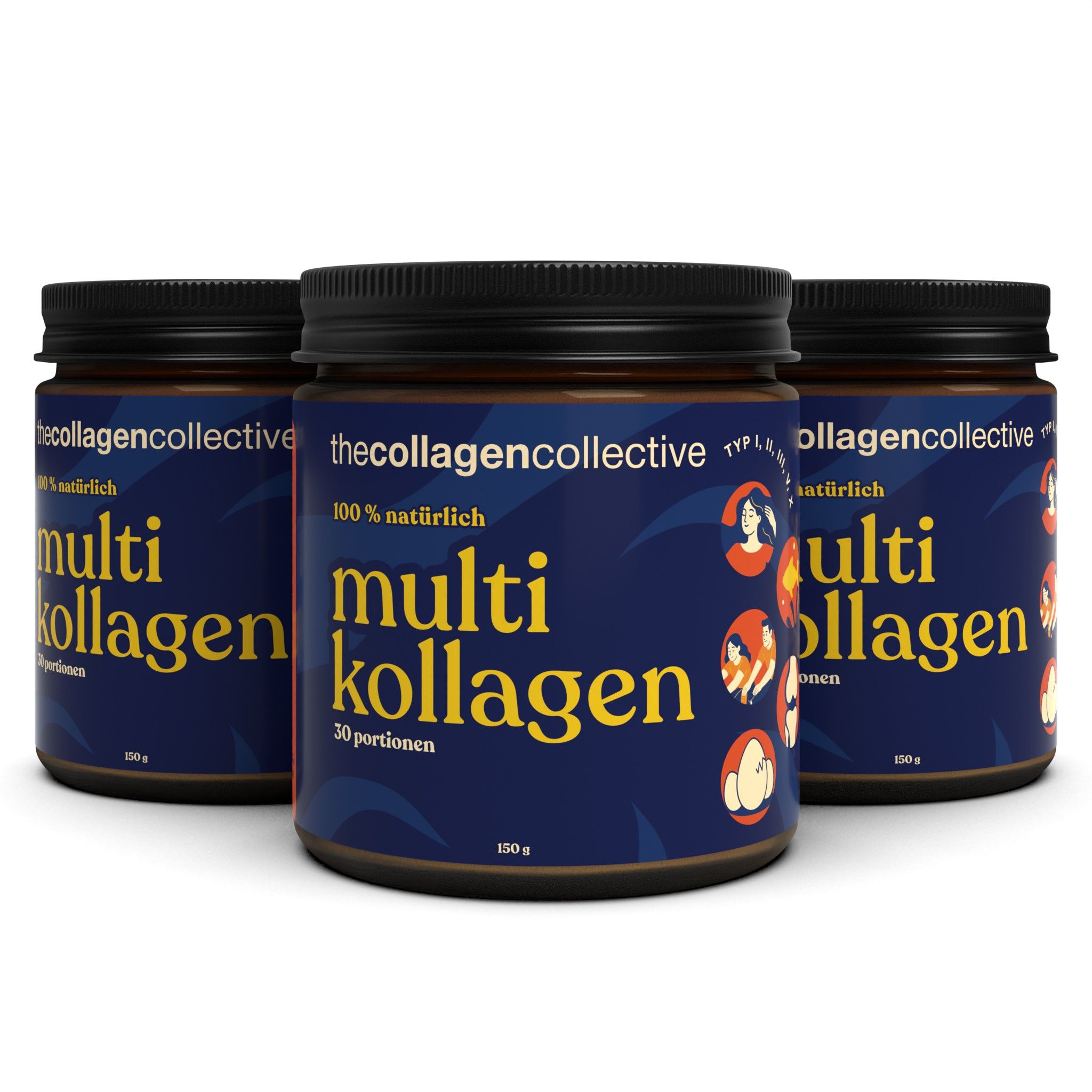 The Collagen Collective: Multi Collagen Powder 3x150 g