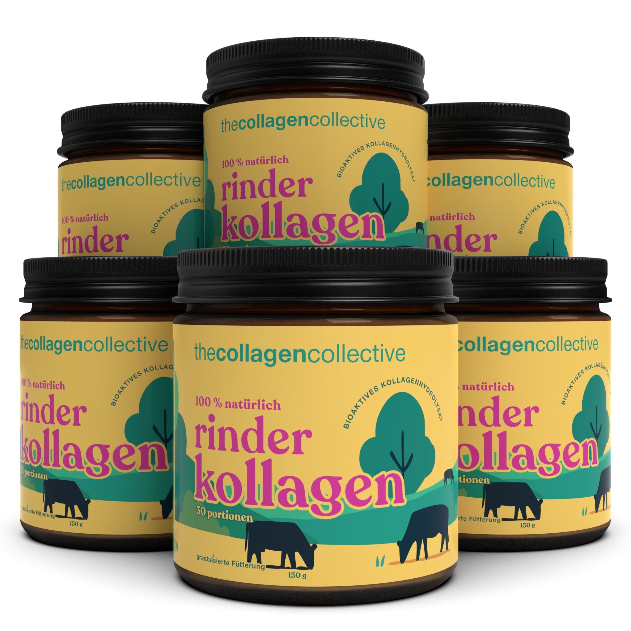 The Collagen Collective: Bovine Collagen Powder 6x150 g