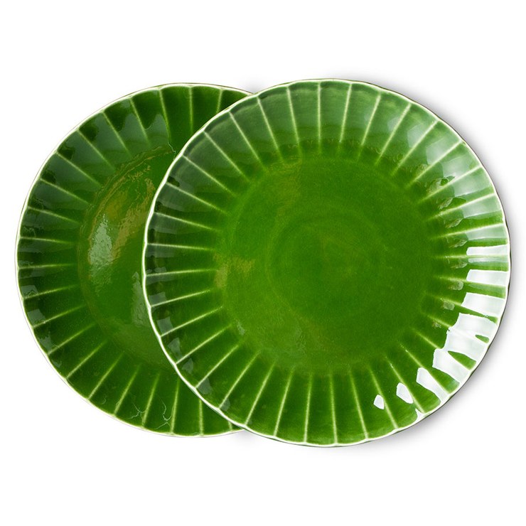 HKliving The Emeralds plates pack of 2 Ø27 cm