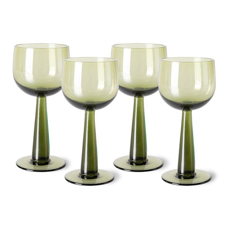 HKliving The Emeralds wine glass 4-pack 20 cl