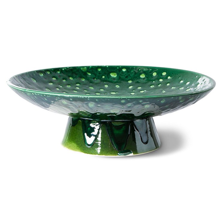 HKliving The EmeraldsBowl with foot Ø30x10 cm