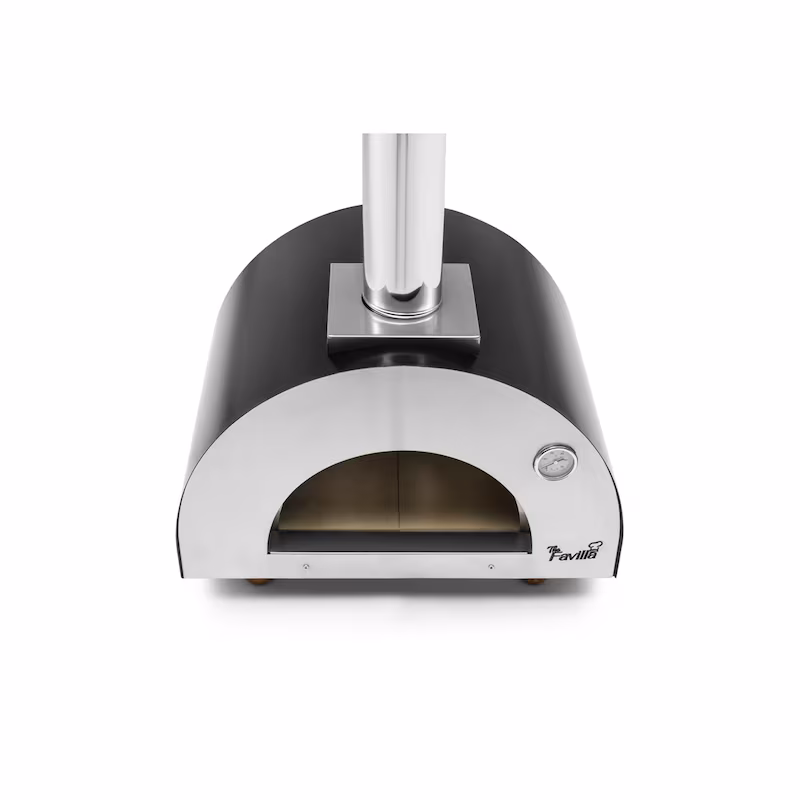 The Favilla OVENELLA stainless steel wood-fired pizza oven – professional oven for garden & terrace 75x56x93