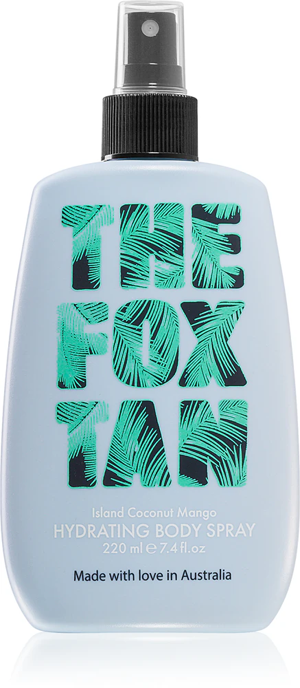 The Fox Tan Hydration Island Coconut Mango refreshing body spray for body and face