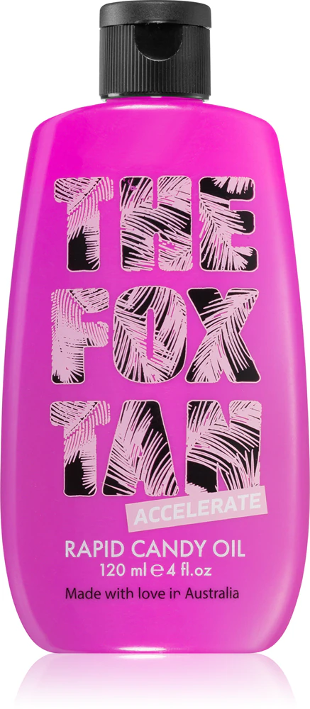 The Fox Tan Rapid Candy nourishing and tanning oil without a protective factor