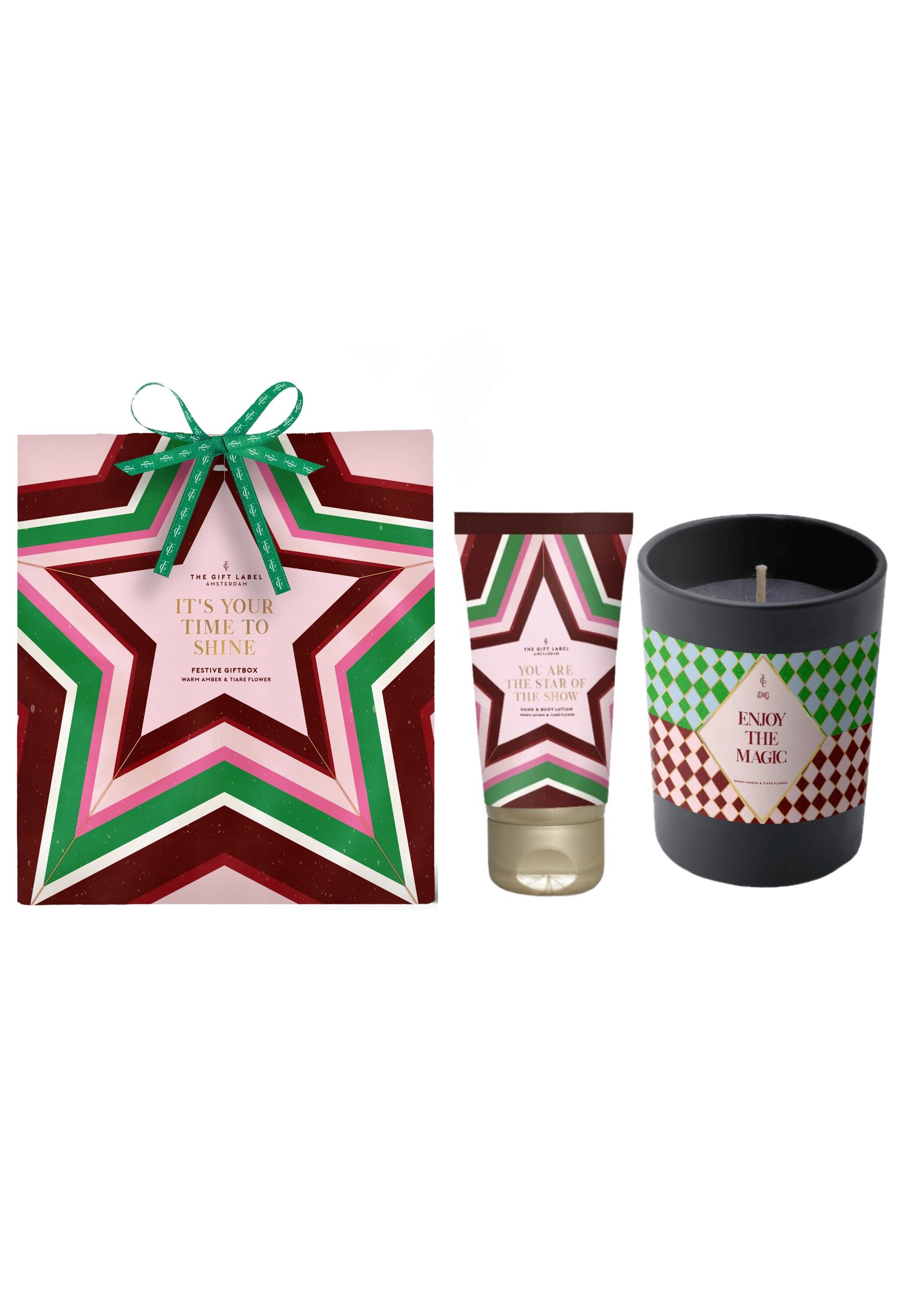 The Gift Label Its Your Time To Shine - Amber & Tiare Flower Körperpflege-Set 50 ml