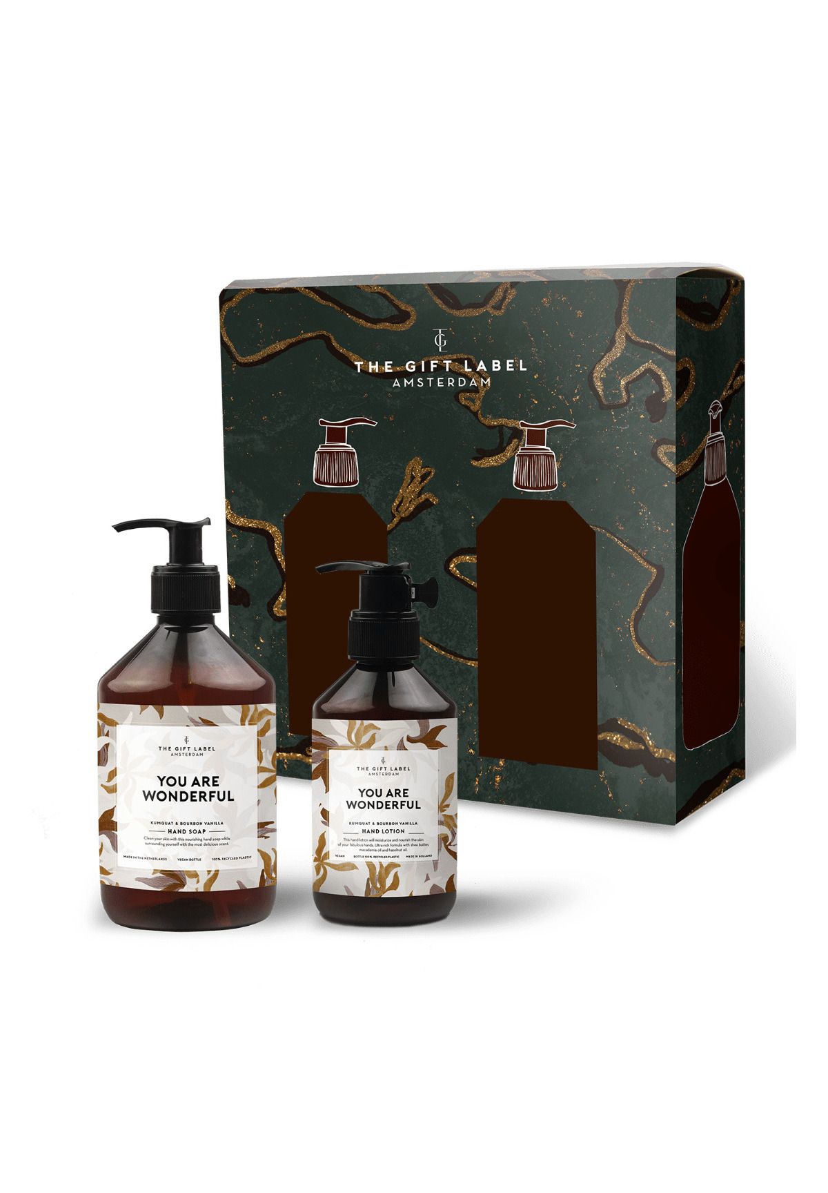 The Gift Label You are wonderful - Kumquat & Bourbon Vanilla Hand Care Set 750 ml