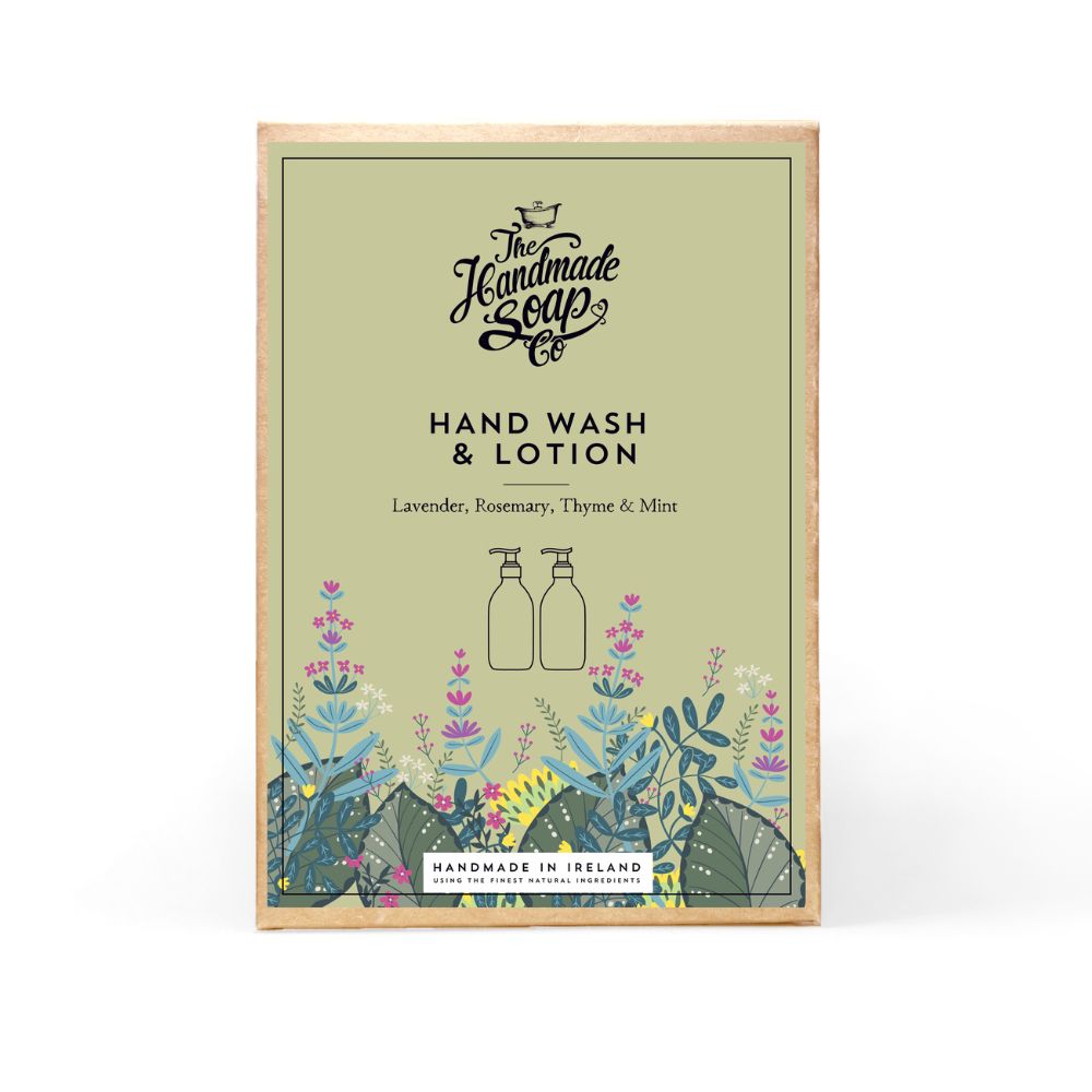 The Handmade Soap Company Geschenkset Handseife & Handlotion Lavendel, Rosmarin und Minze 600 ml