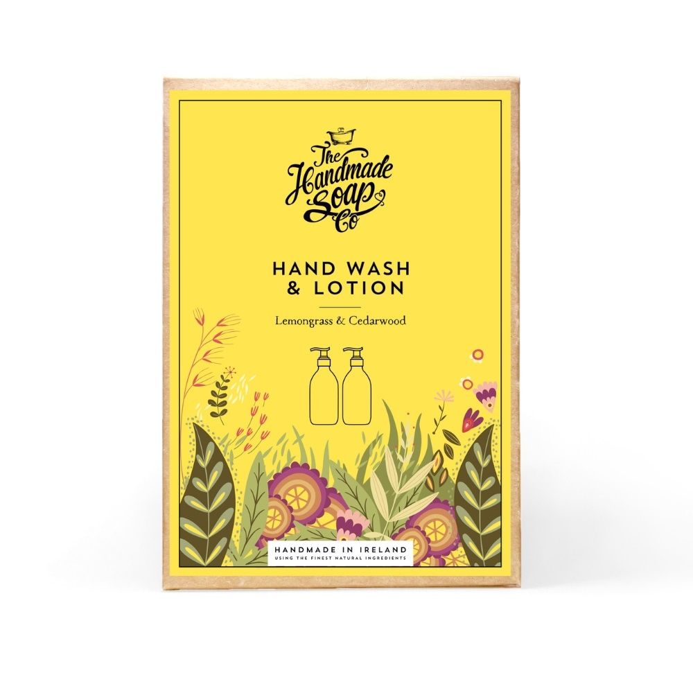 The Handmade Soap Company Geschenkset Handseife & Handlotion Zitronengras und Zedernholz 600 ml