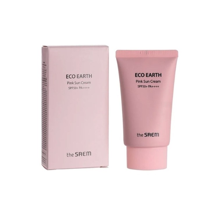 The Saem Eco Earth Pink Sun Cream Face and Body Cream SPF50 50 ml