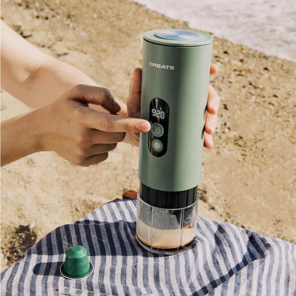 CREATE THERA MOVE - Portable Espresso Machine 15 bar for Capsules and Ground Coffee