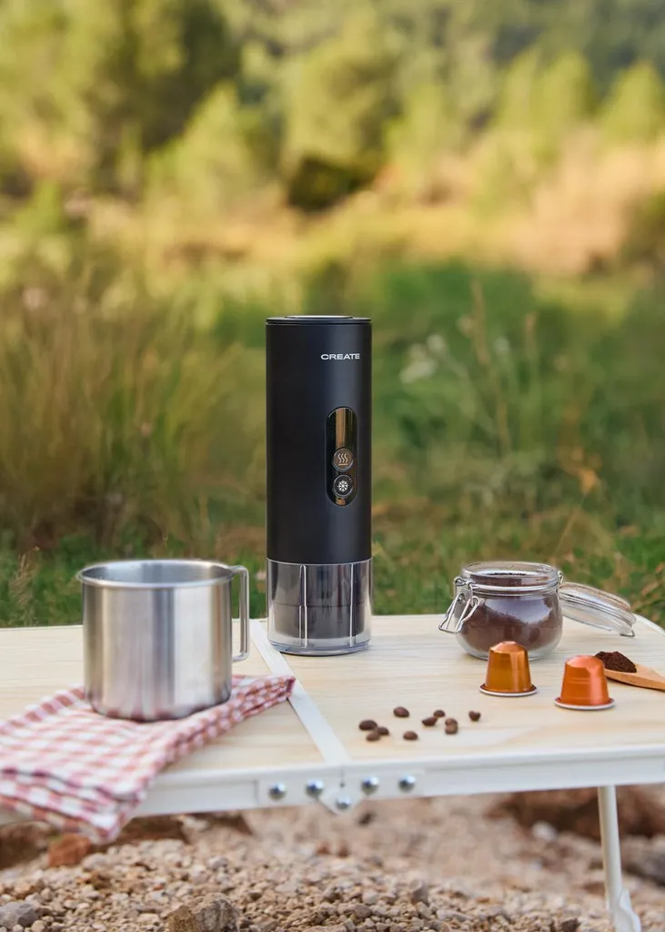 CREATE THERA MOVE - Portable Espresso Machine 15 bar for Capsules and Ground Coffee
