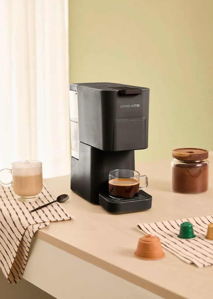 CREATE THERA STUDIO - Multi-capsule express coffee machine and ground coffee