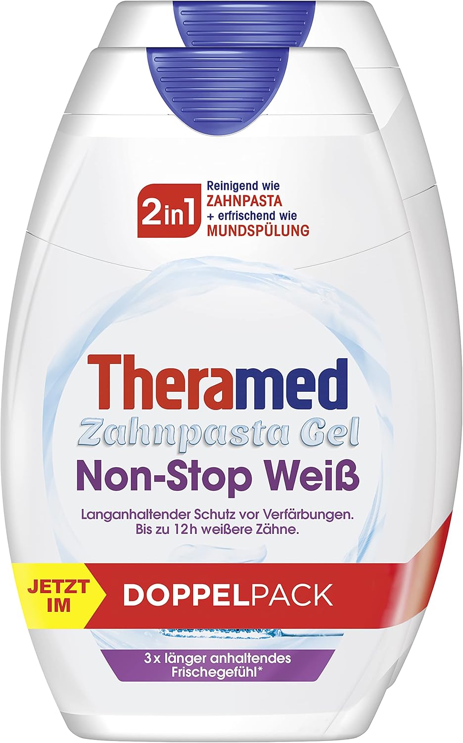 Theramed 2-in-1 Non-Stop White Toothpaste Toothpaste, Pack of 2, 150 ml