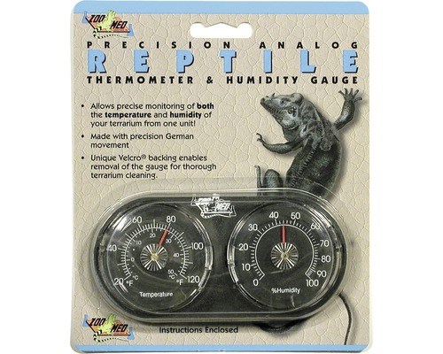 ZOO MED analogue thermometer and hygrometer