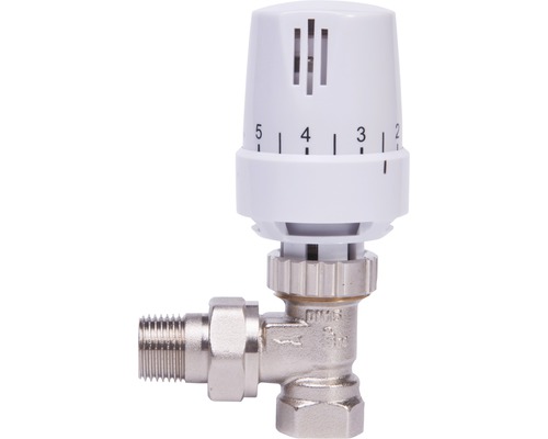 Hornbach Thermostat set corner shape 1/2 inch white