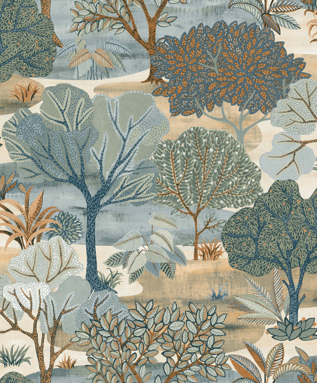 Thomas non-woven wallpaper Attraction blue trees AL26252