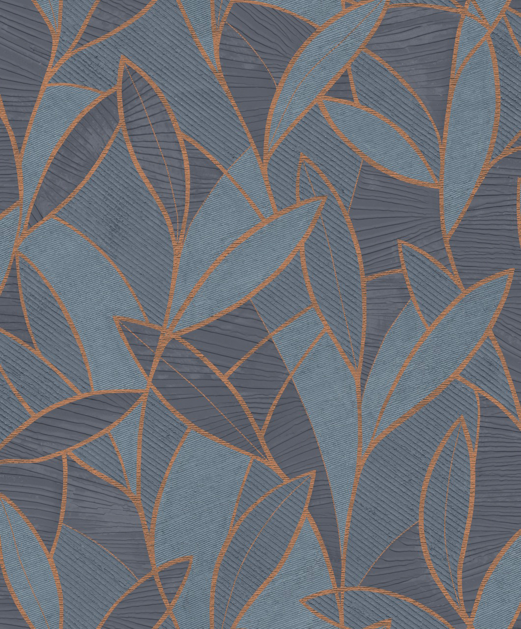 Thomas non-woven wallpaper Attraction dark blue leaves AL26232