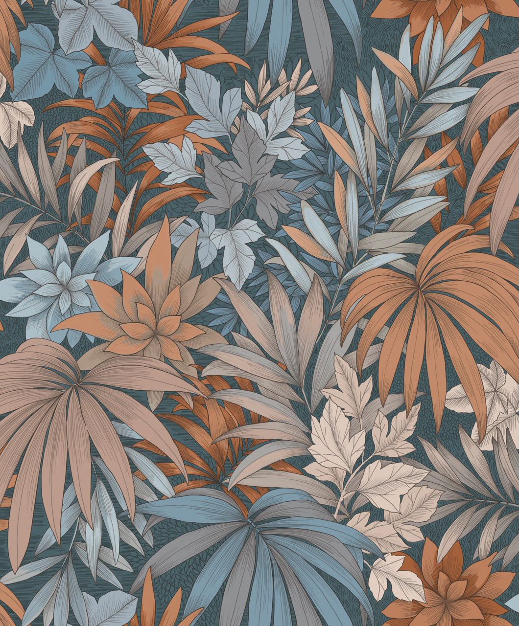 Thomas non-woven wallpaper Attraction dark blue plants AL26241