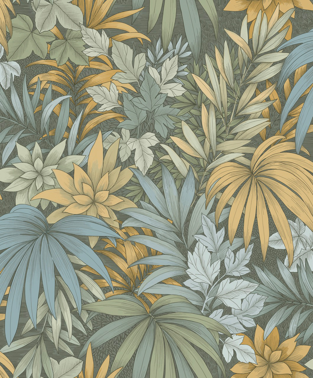 Thomas non-woven wallpaper Attraction dark moss plants AL26242