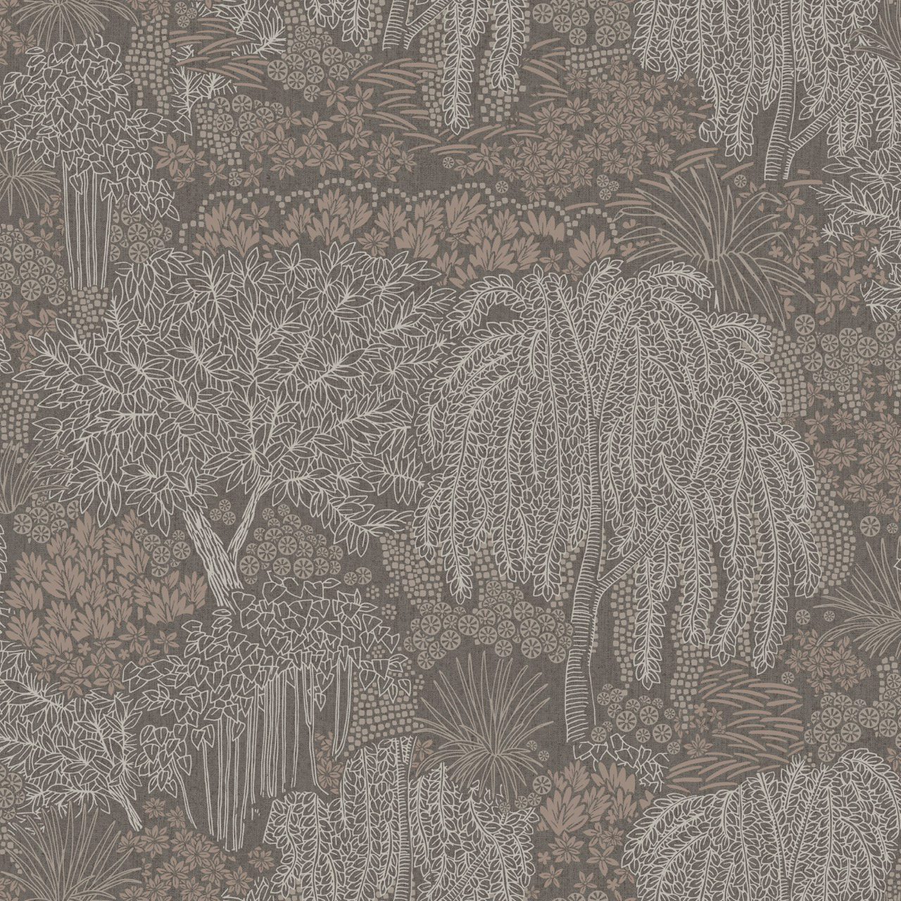 Thomas non-woven wallpaper Attraction graphite trees AL26265