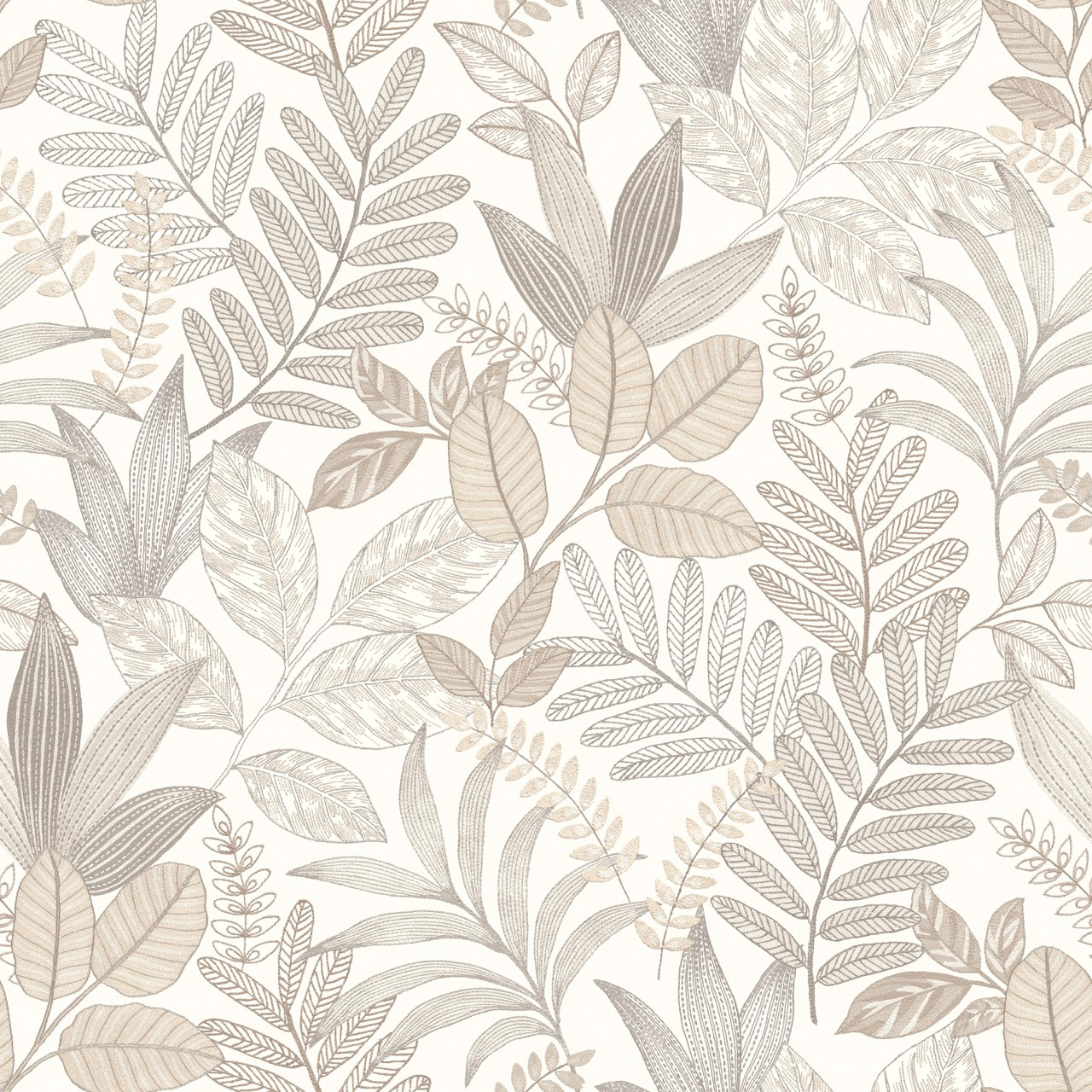 Thomas non-woven wallpaper Attraction white plants AL26290