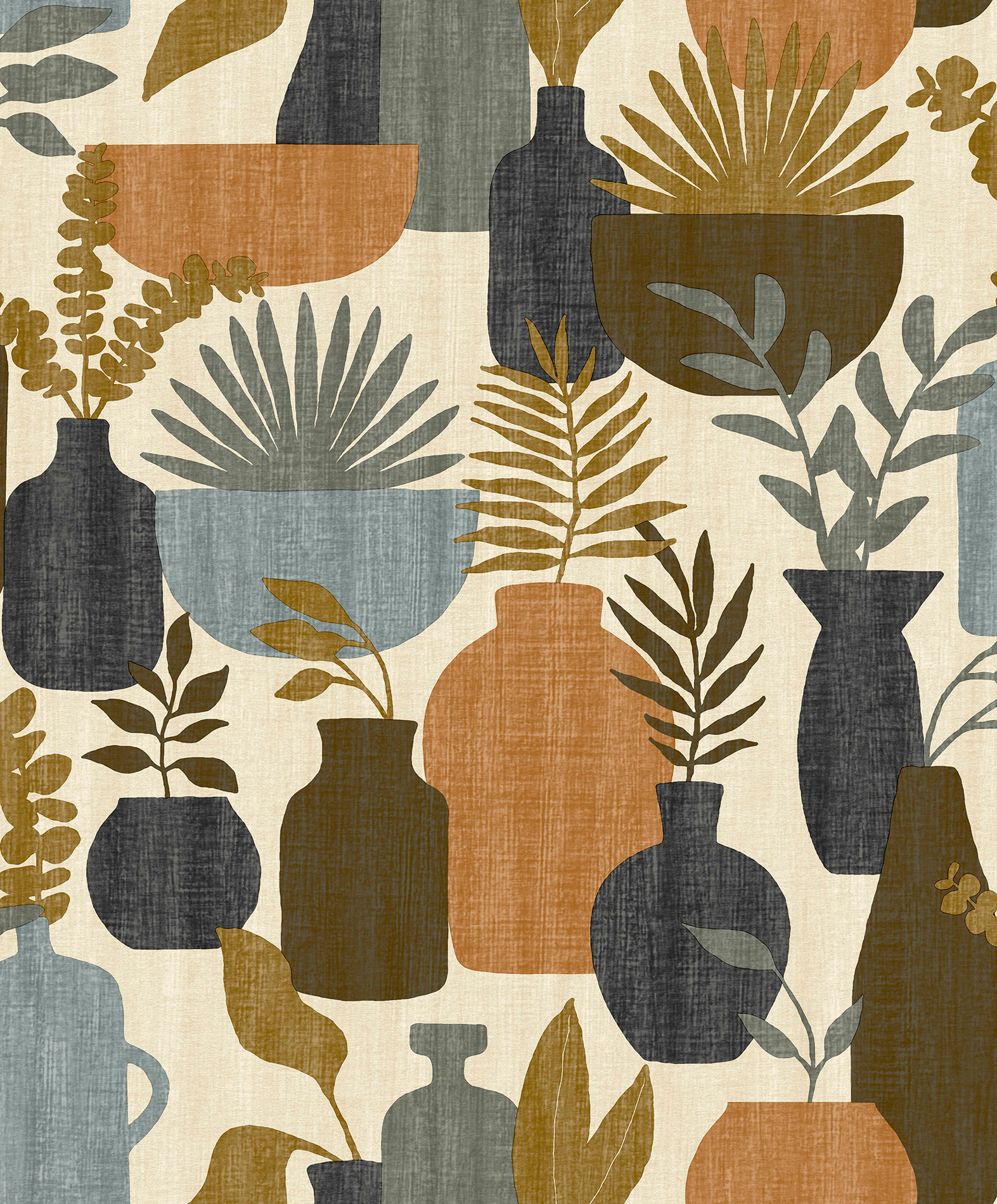 Thomas non-woven wallpaper Brazil Beige / brown graphic BA26041