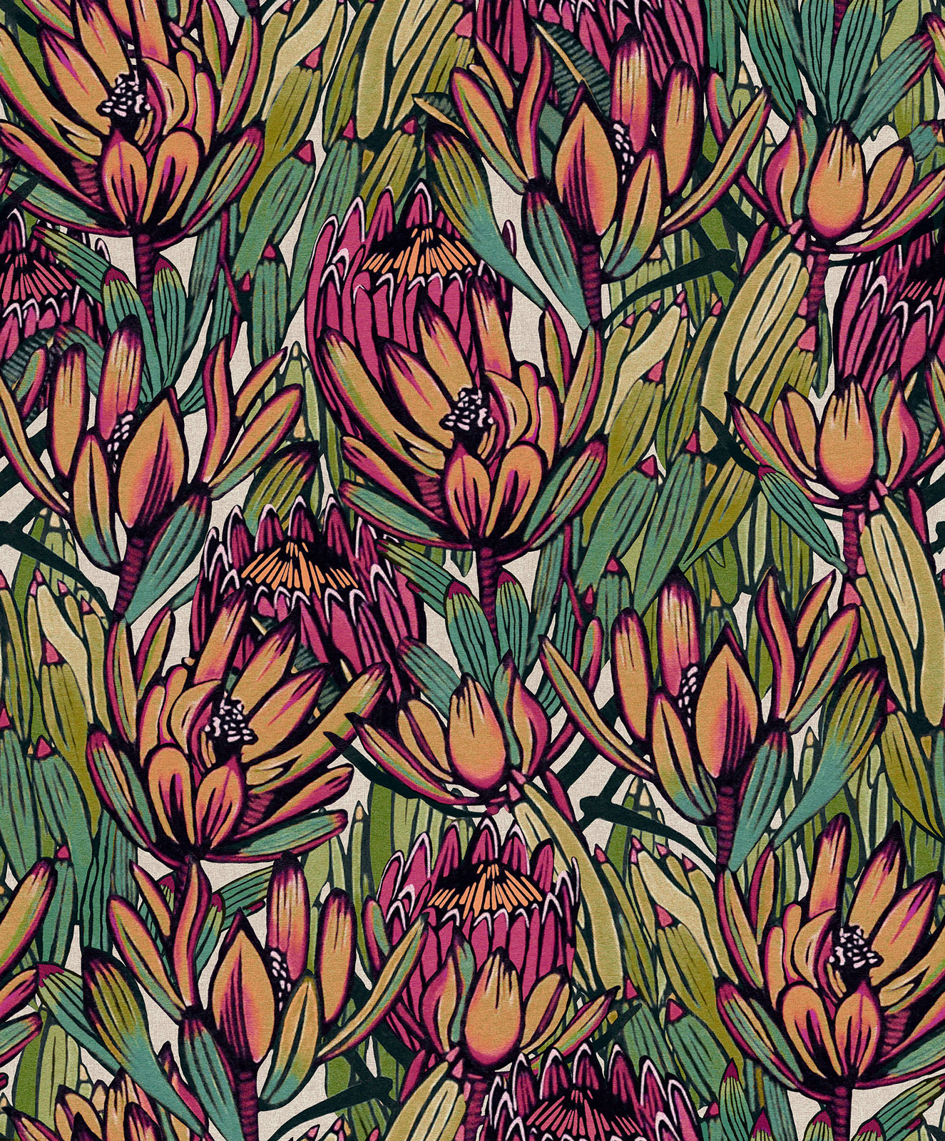 Thomas non-woven wallpaper Brazil Blue / purple flowers BA26033