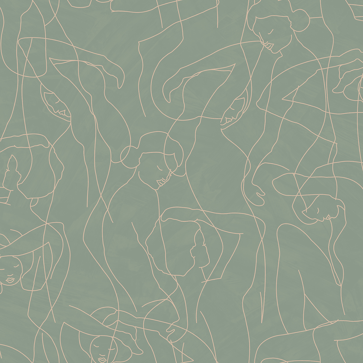 Thomas non-woven wallpaper Soleggiato sea green