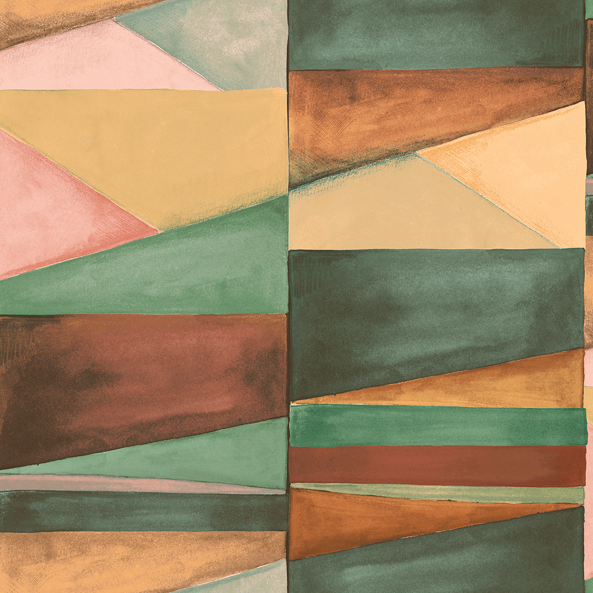 Thomas non-woven wallpaper Soleggiato multicoloured green
