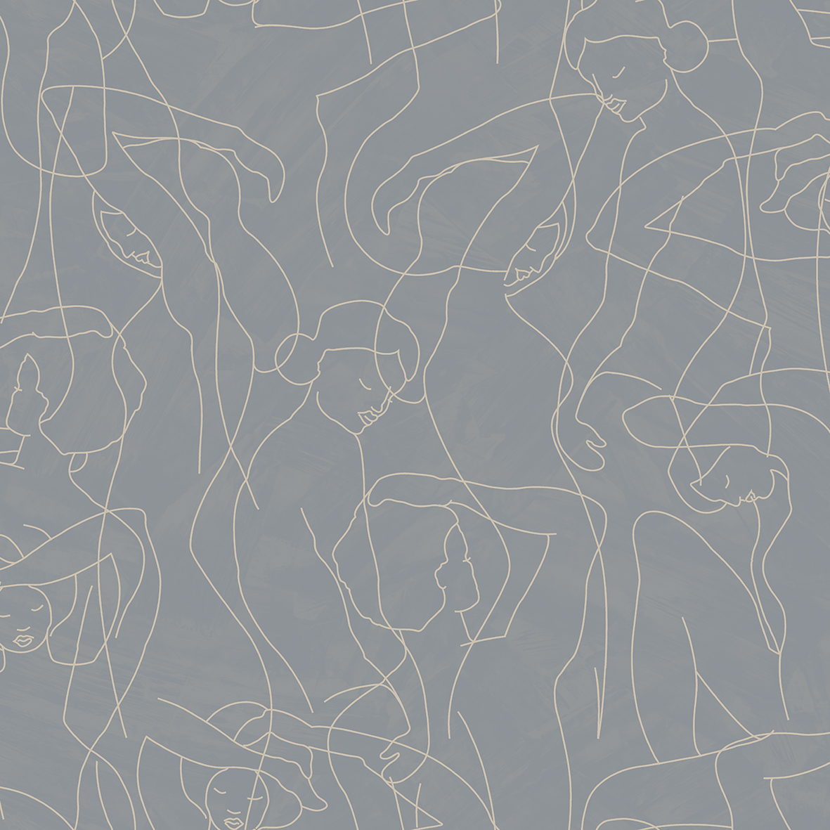 Thomas non-woven wallpaper Soleggiato Dusty Blue People